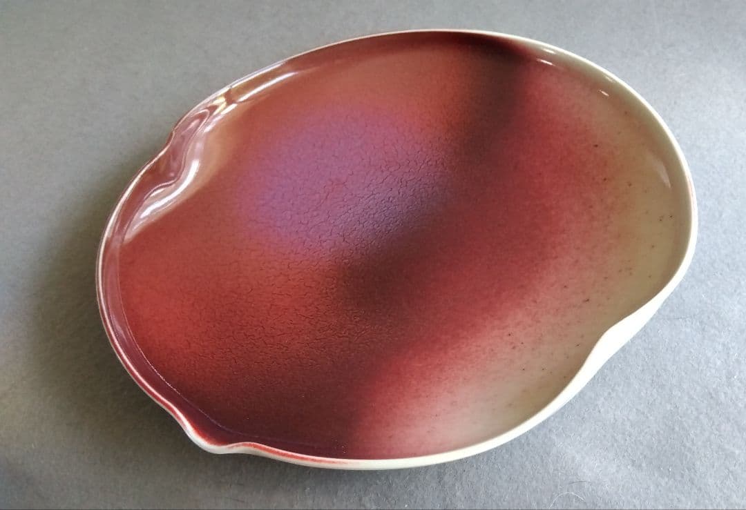 京焼清水焼 陶芸家 加藤泰一 辰砂鉢 ２５cm