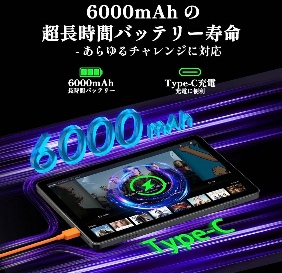 Android 15 タブレット 10インチ Wi-Fiモデル12GB+64GB