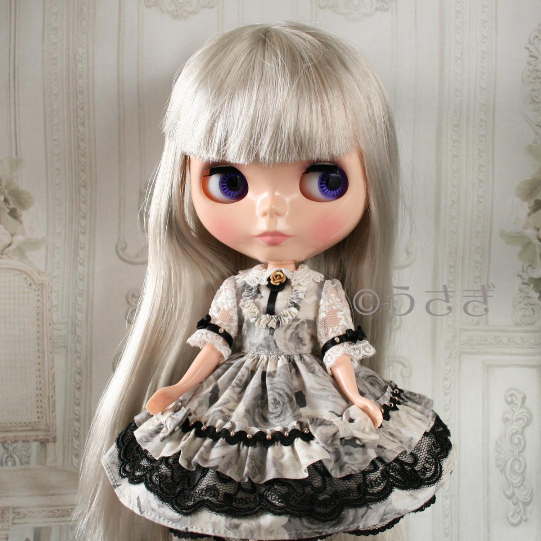 に*ん様 22㎝ドール用 ドレス パニエ ハット イヤリング ４点セット 【11