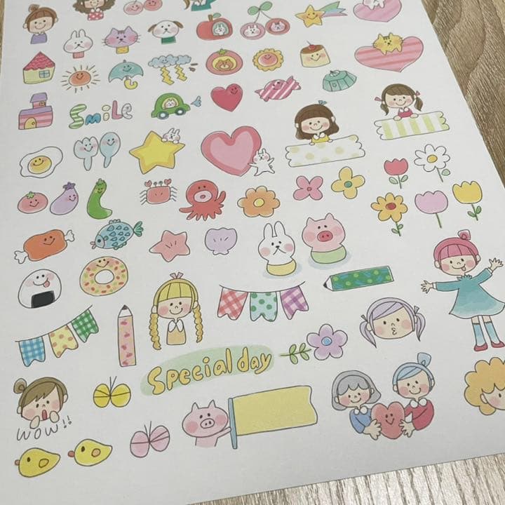 確認用♡Type6♡手描き　フレークシール