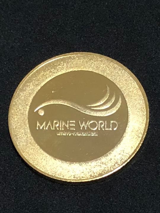 マリンワールド海の中道★ラッコ青☆記念メダル★茶平工業