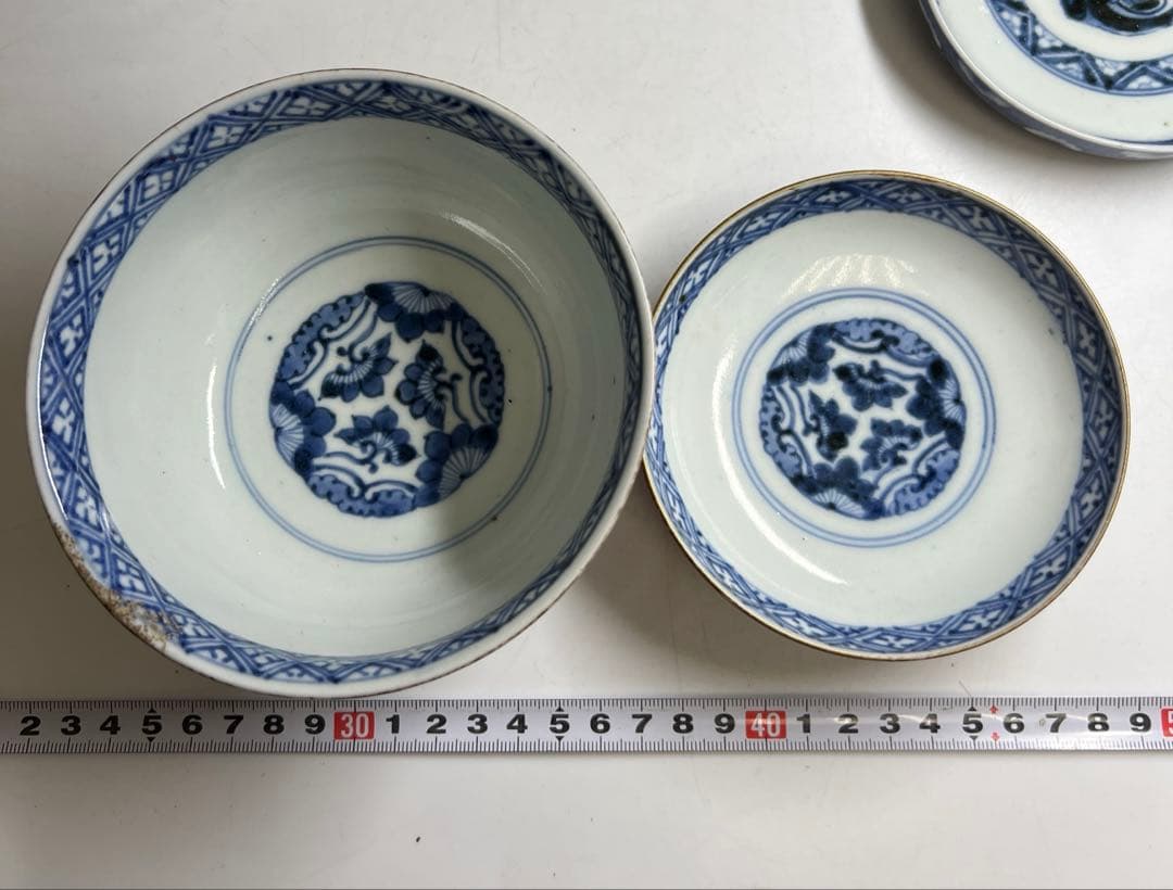 古伊万里　赤絵蓋茶碗、そば猪口等色々　東Y8-0319⑤