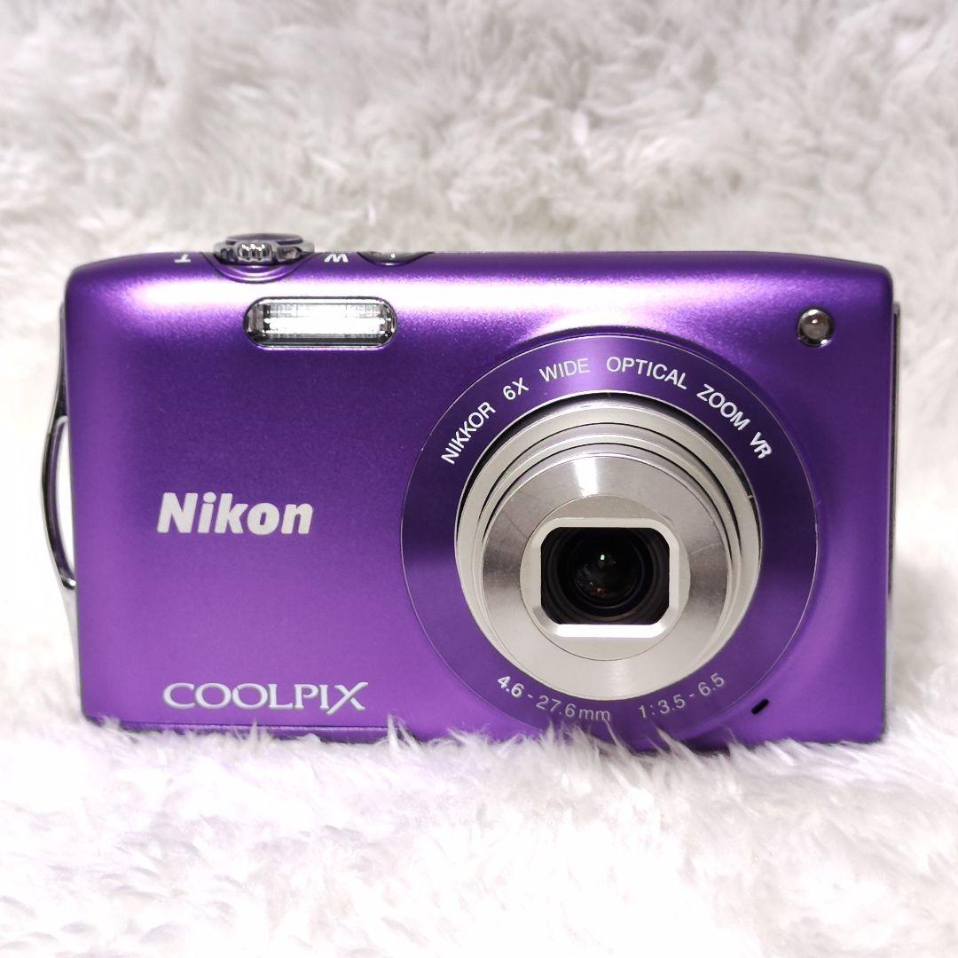 NIKON COOLPIX S3300 パープル コンデジ デジカメ