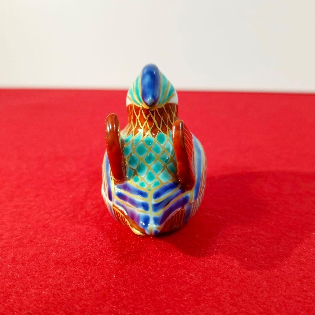 【新品⇒半額以下!!】 香合 色絵鴛鴦（おしどり） 高野 昭阿弥造 共箱 共栞