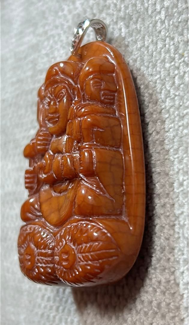 三面大黒天　上肯製　龍紋　縁起物　1／送料込　匿名発送／チベット　天珠　お守り