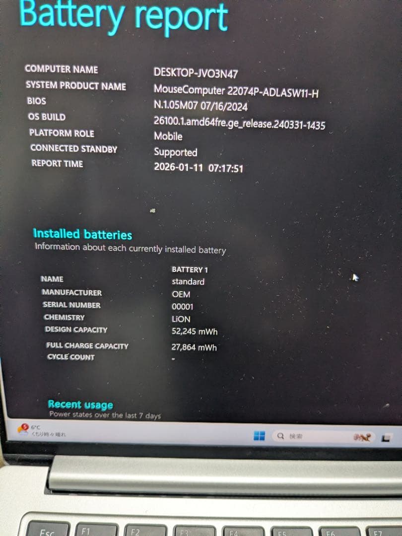 Windowsノート本体 mouse DAIV 4P 22074P-ADLASW11-H