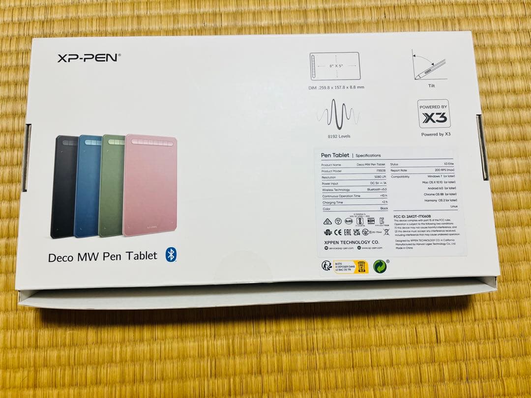 XP-PEN Deco MW Pen Tablet 本体　ペン付き　ブラック