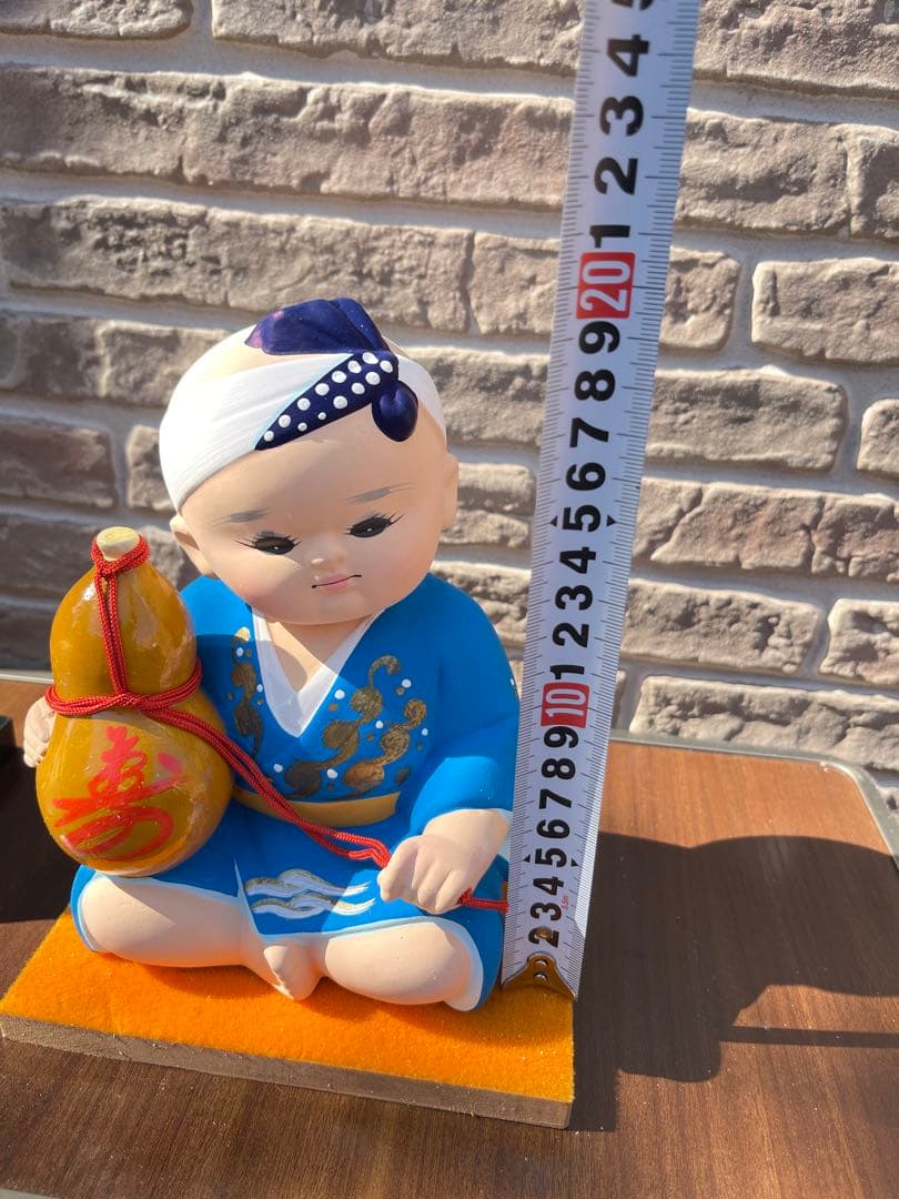 博多人形 縁起人形 三体セット 夫婦人形 童子 瓢箪 伝統工芸 置物 和風