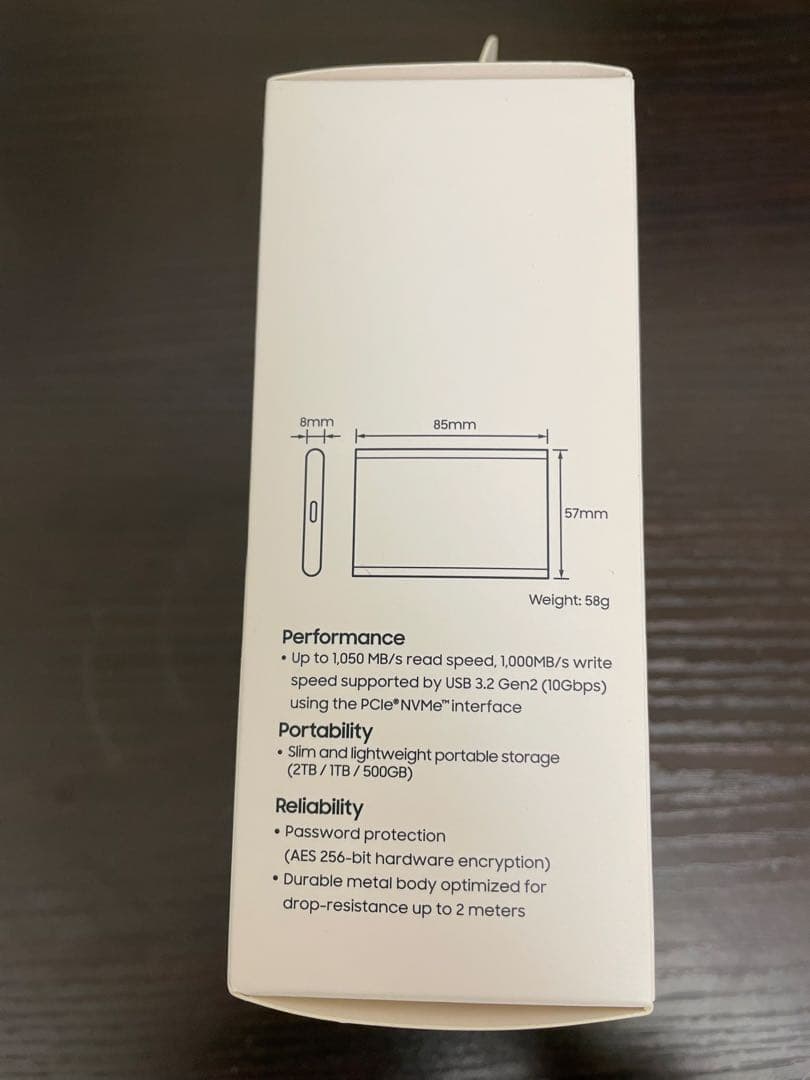 samsung portable 外付けSSD T7 2TB