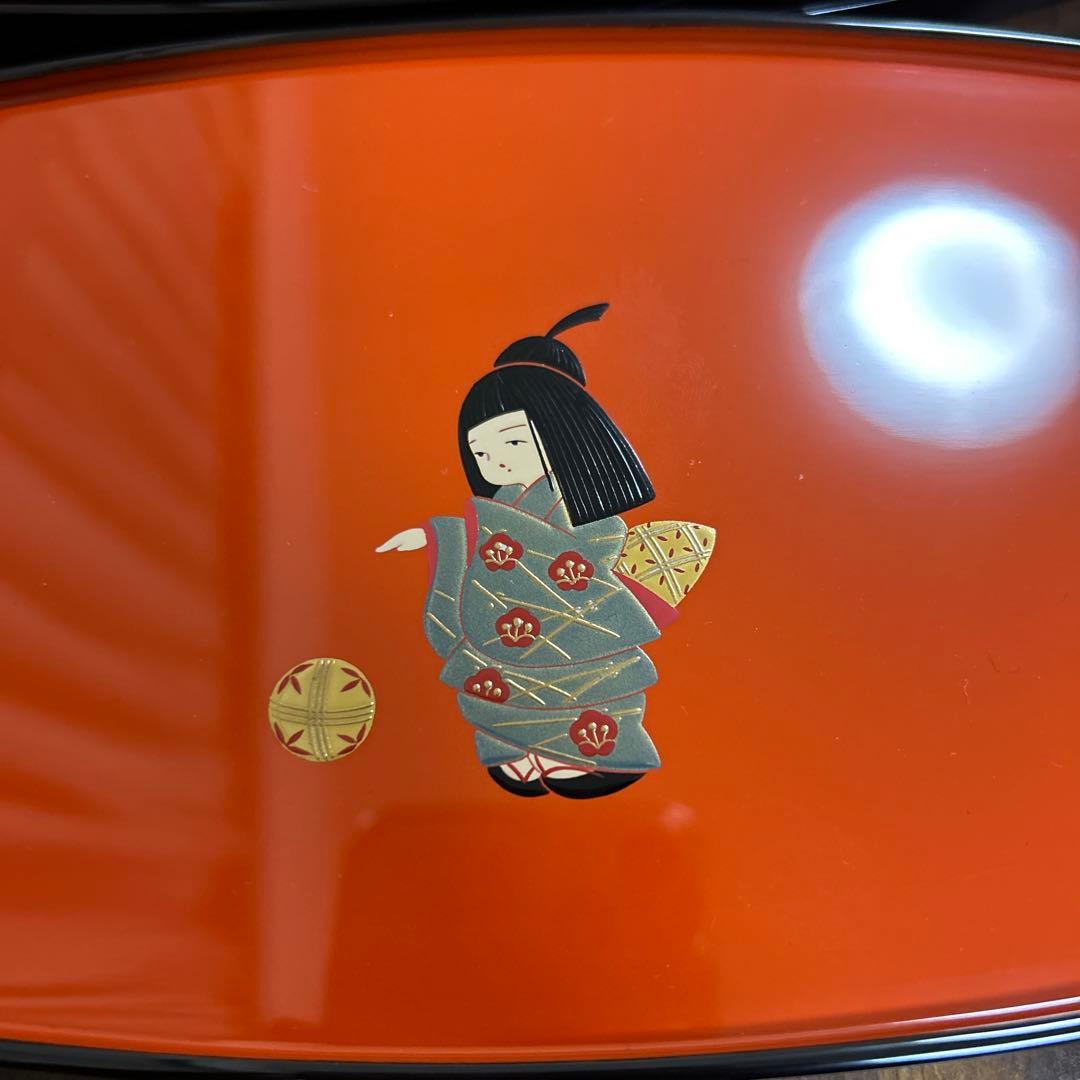 希少　輪島塗　輪島漆器　大雅堂　摂田照彦　兼用皿　童蒔絵　５枚　高級漆器　茶道具