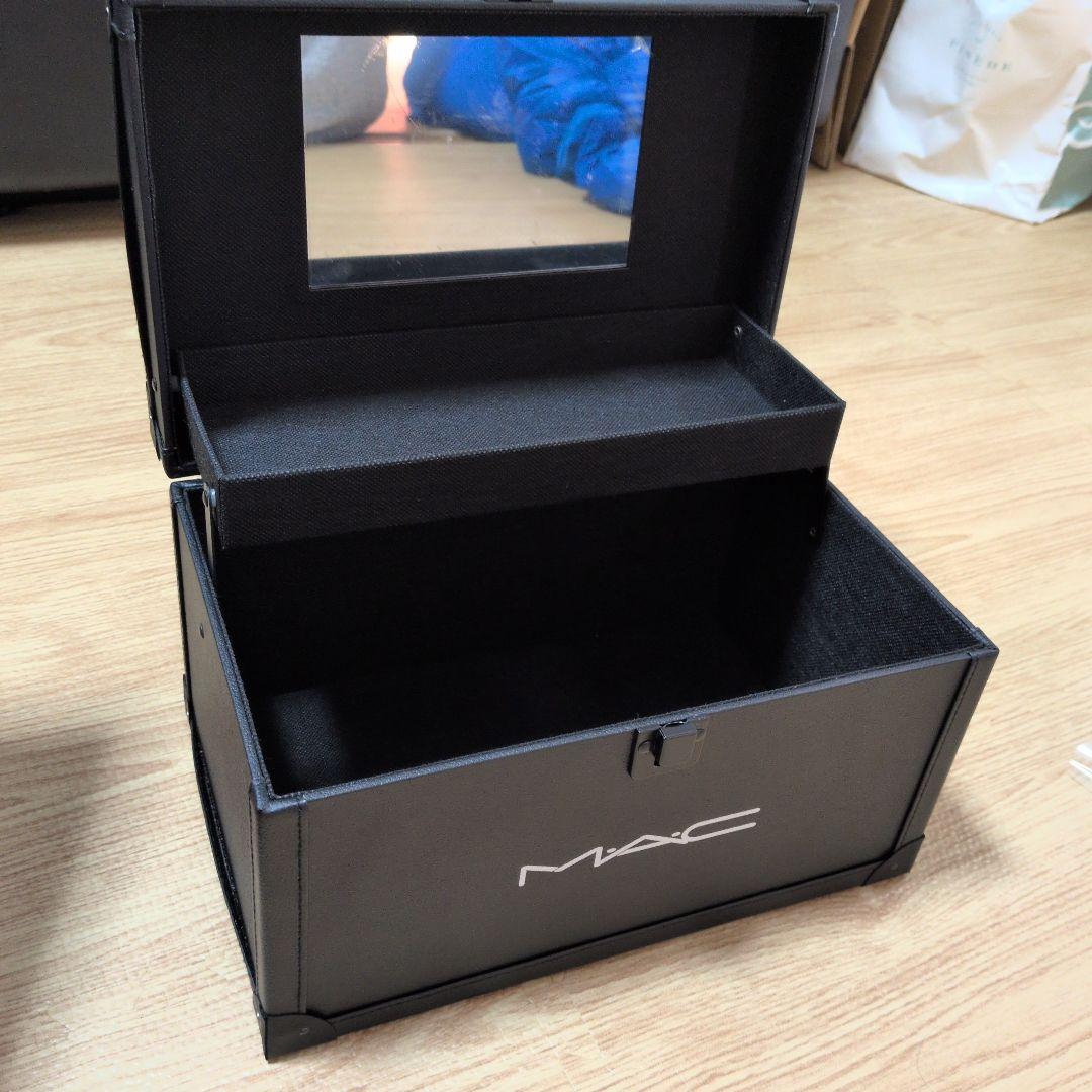 MAC ブラック 化粧品収納ボックス ミラー付き