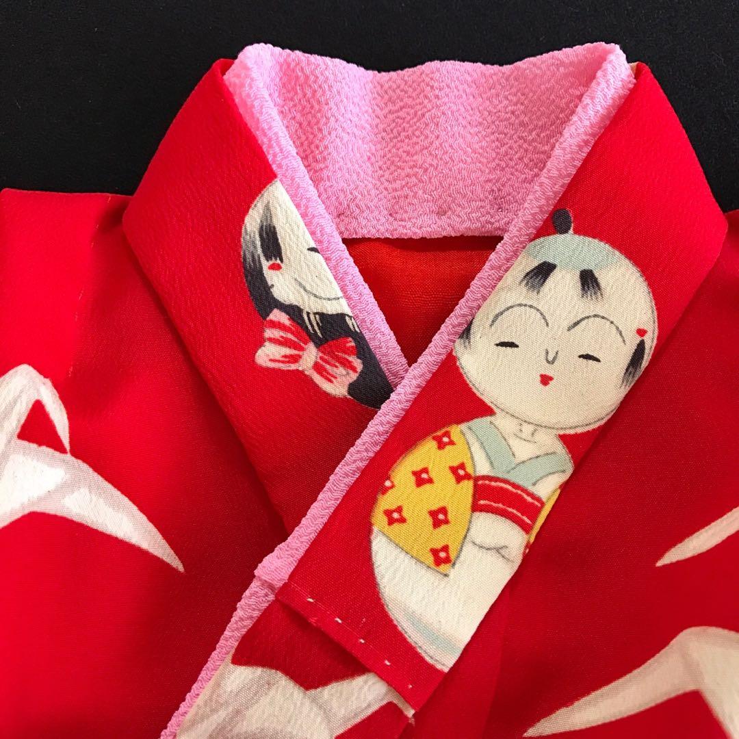 ＊ 市松人形 15号 折鶴 こけし 着物 エプロン 帯 人形 ＊