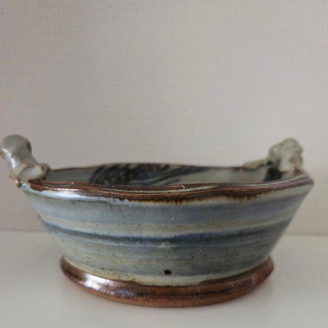 希少 美品 ロイ•マーティン 金谷千恵子 陶器 取っ手付中鉢 ロイ&チエコ