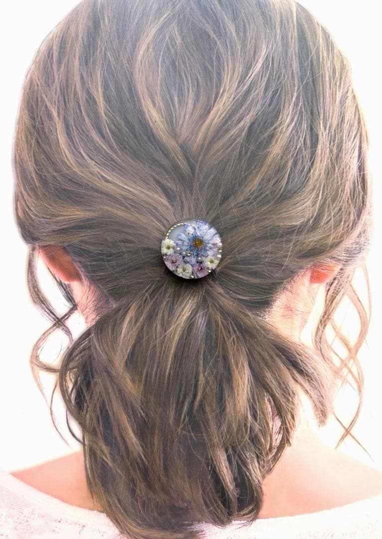 ハンドメイドレジンヘアゴム【B1433】