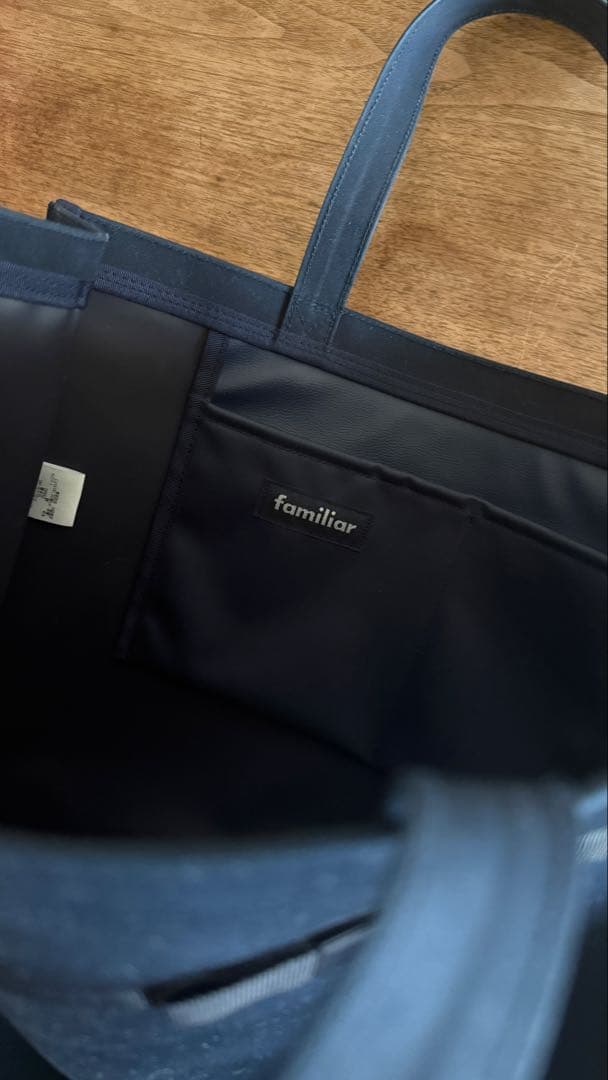 【familiar】ファミリア　小学校受験　濃紺　縦型　サブバッグ