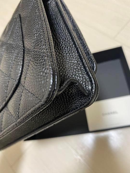 チェーンウォレット キャビアスキン シルバー金具