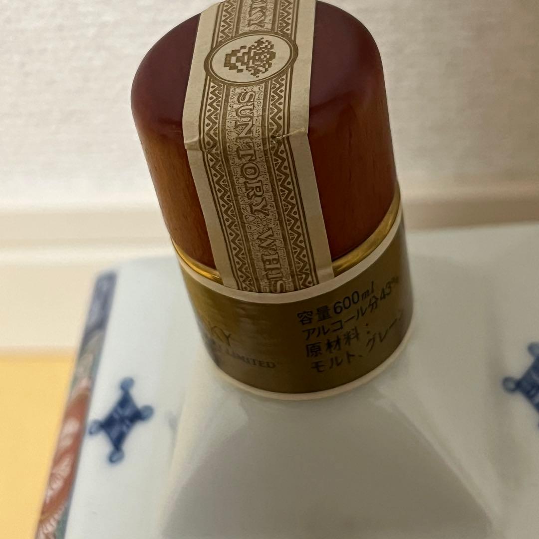 サントリー 有田焼 染錦松竹梅 虎文角型瓶古酒 特製ウイスキー