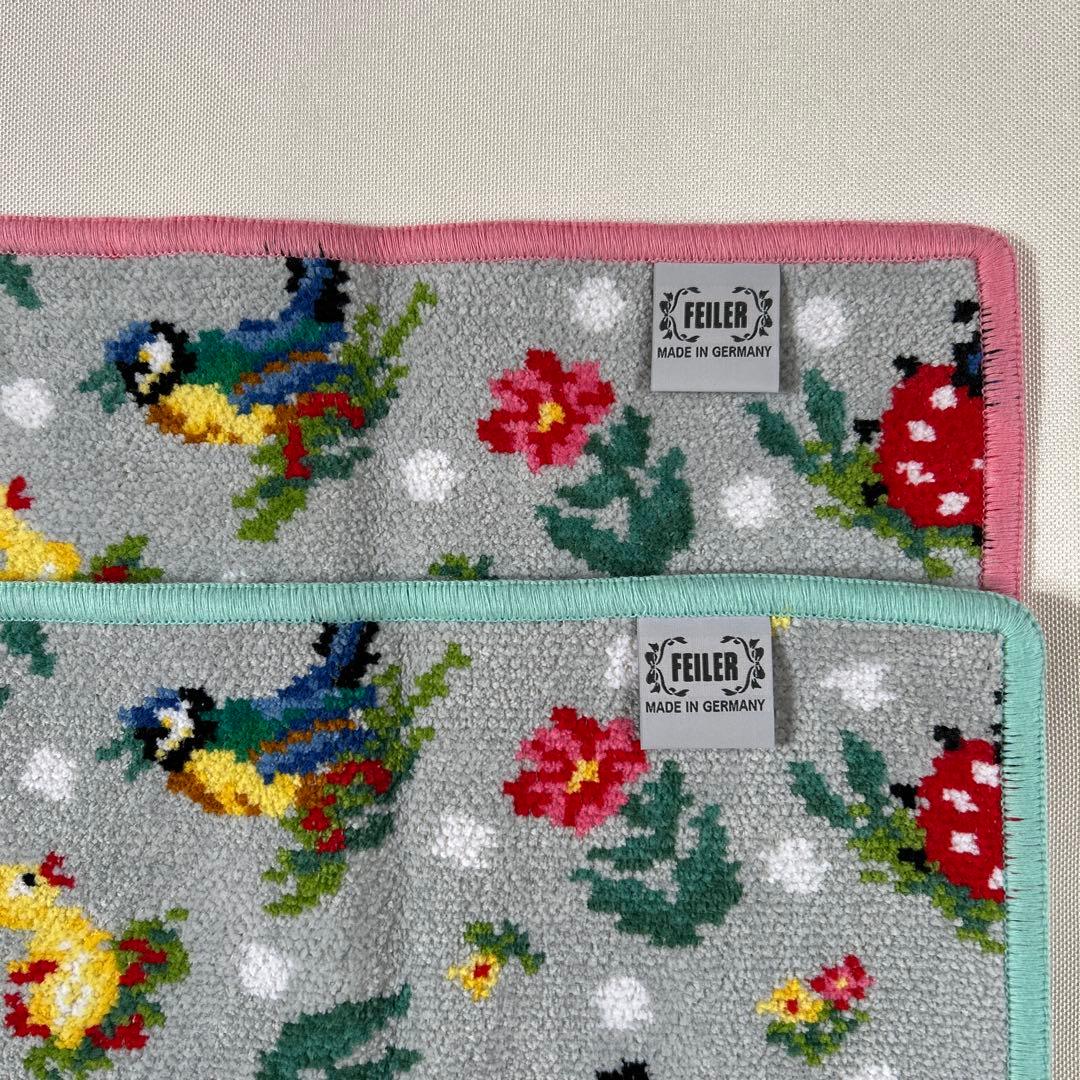【新品未使用品】フェイラーハイジドットタオルハンカチ2枚セット