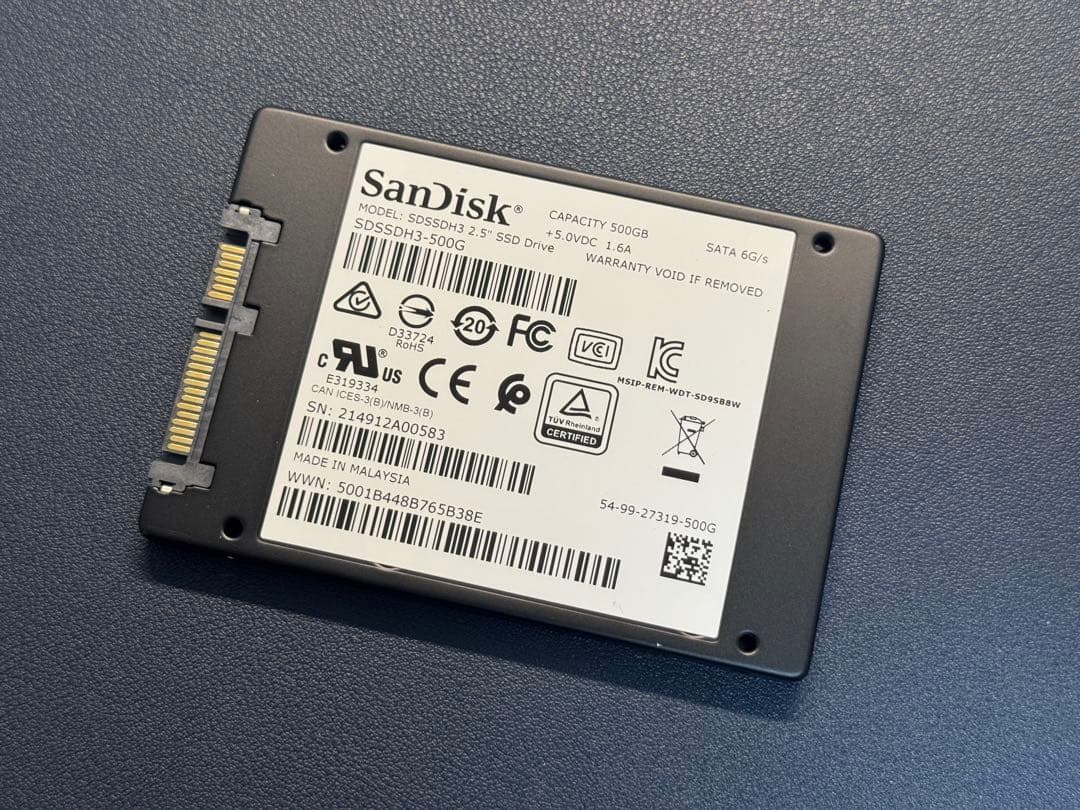 SanDisk SSD 2.5インチ Ultra 500GB SATA3.0