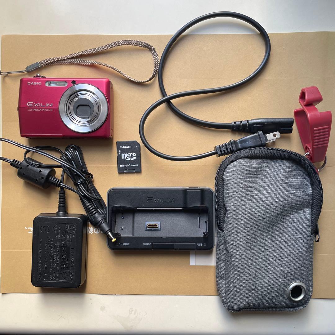 【動作OK】CASIO EXILIM EX-Z700 レッドコンパクトデジカメ