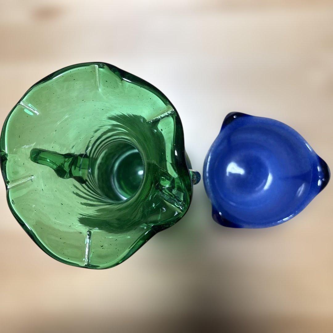 琉球ガラス花瓶2個セット☆フラワーベース☆花器☆ガラス工芸☆