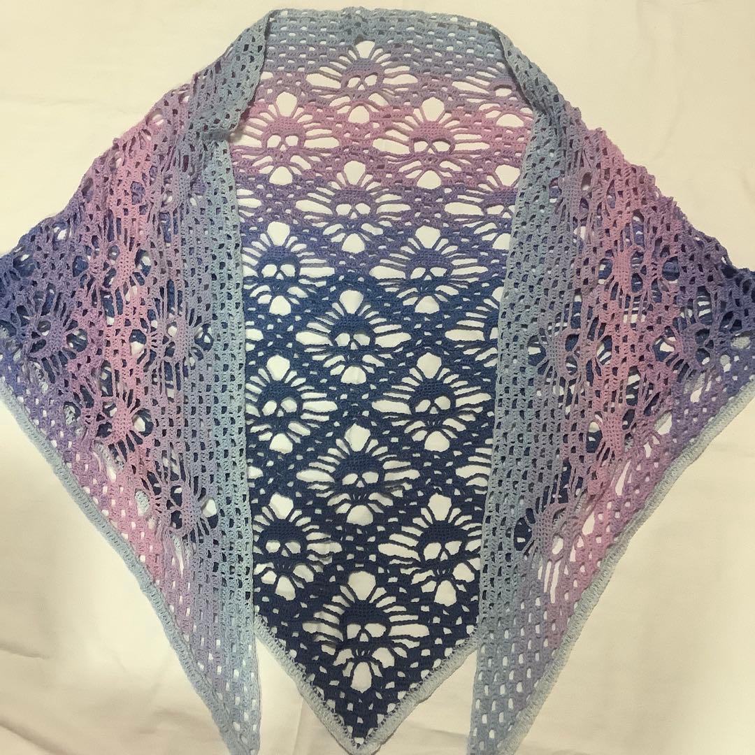 三角ショール　バレエ用　ハンドメイド　ドクロ模様 ④