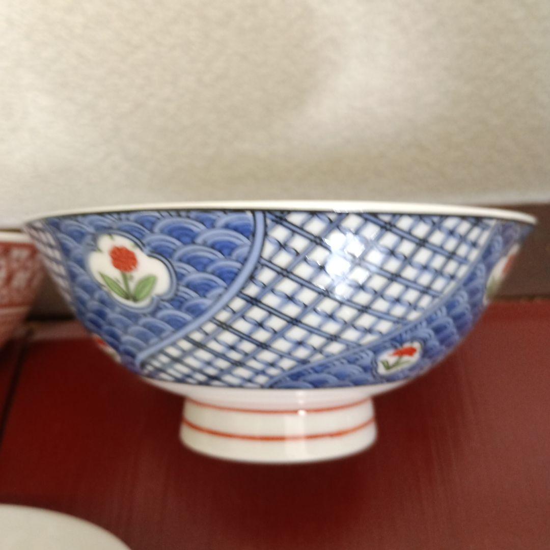 有田焼　藍窯　茶漬揃　5客組　高級茶碗　未使用品　木箱入り