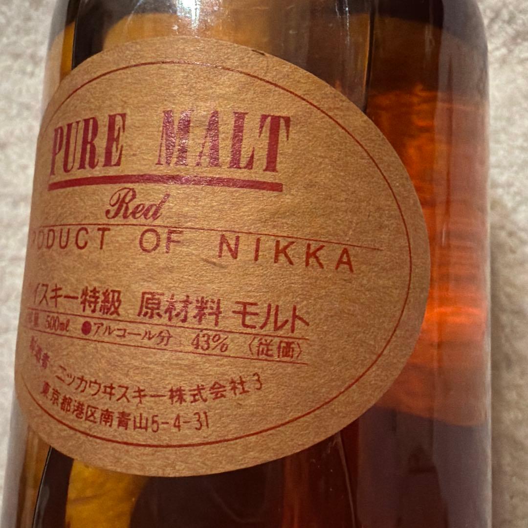 【レトロ：特級従価表示】ニッカ ピュアモルト レッド 43度 500ml レア