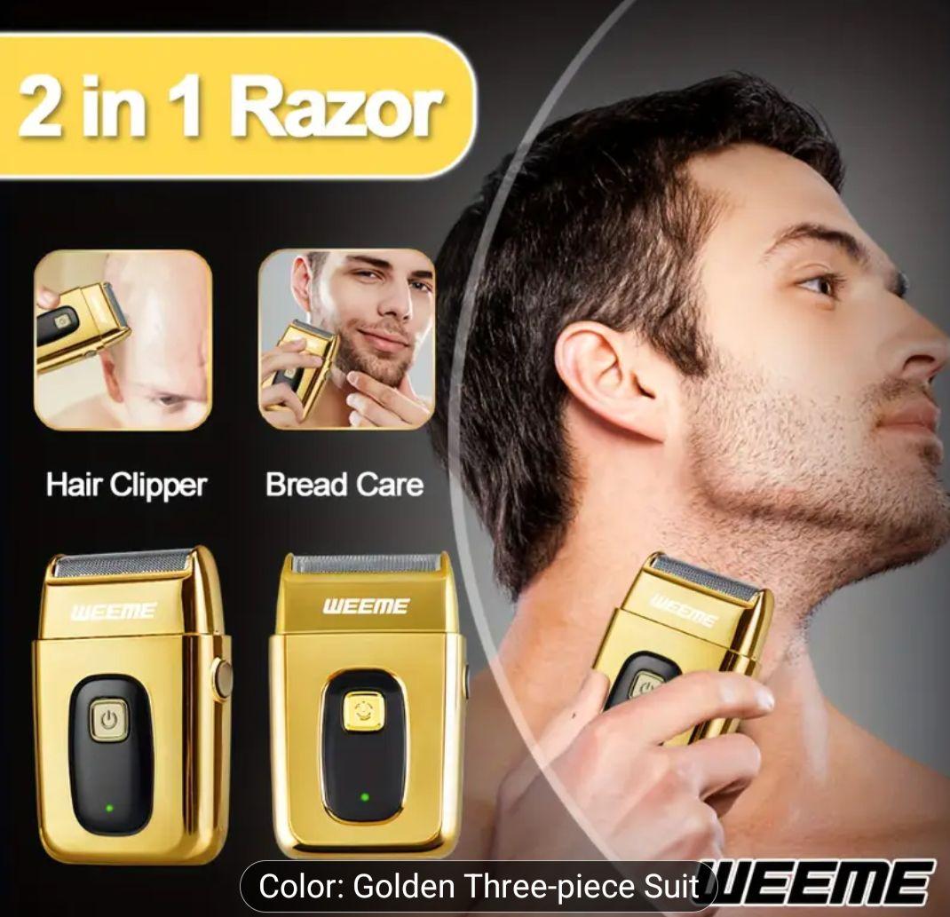 WEEME ゴールド メンズ電動ヘアーセット 3点セット