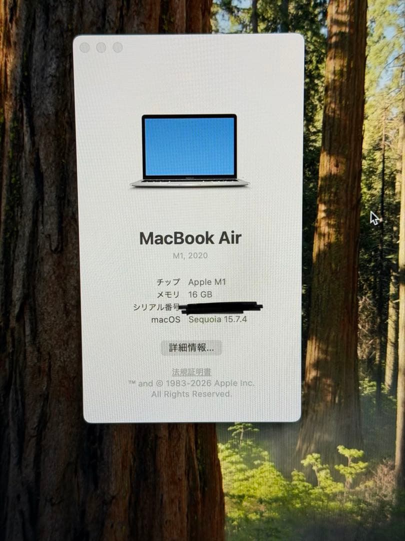 Apple MacBook Air (M1, 2020) シルバー JIS