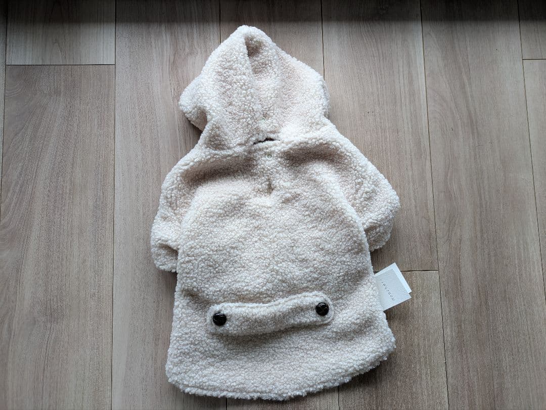 値下げ美品未使用 monchéri フード付きボア ダッフルコート犬服 XL