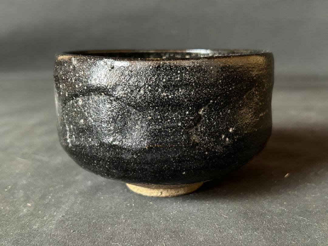 時代 黒楽茶碗 楽印あり 茶道具 s01