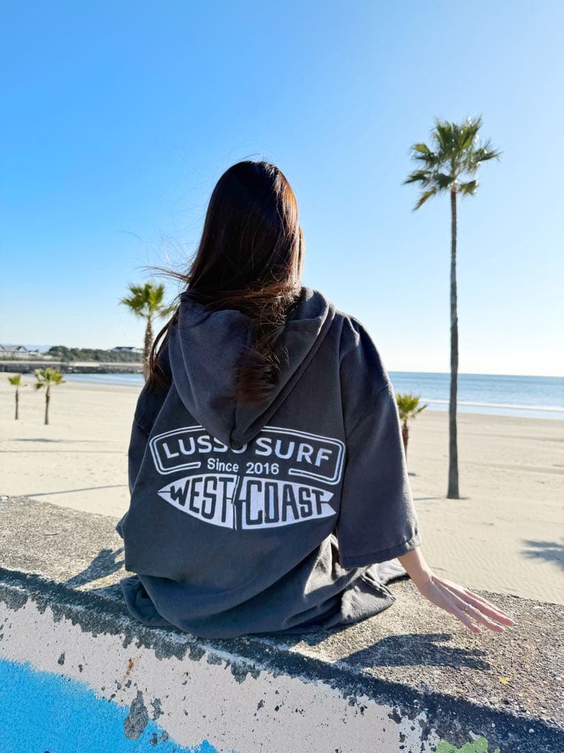 雑誌掲載モデル☆LUSSO SURF お着替えポンチョ　グレー⭐︎送料込み