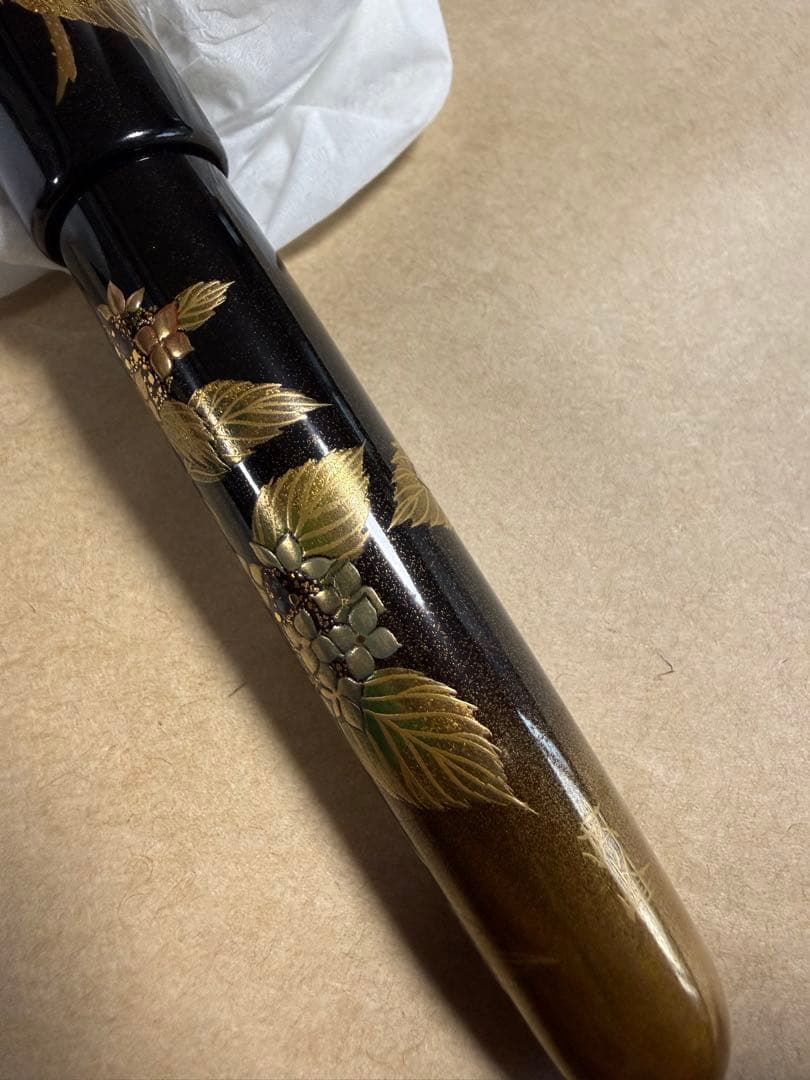 NAMIKI万年筆蒔絵、紫陽花、NO50サイズ