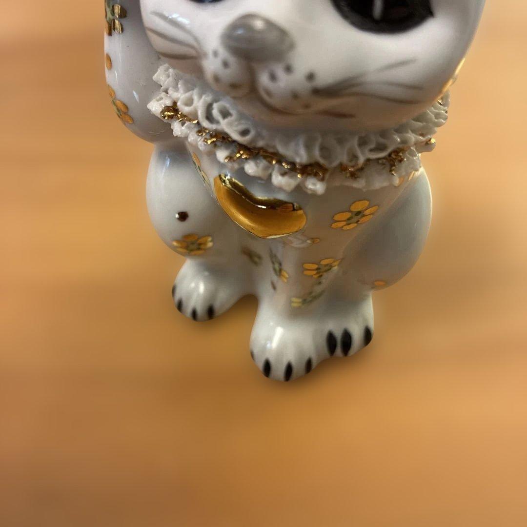 美品  Porcelain ロイヤルポーセリン 招き猫 ペア 陶器製
