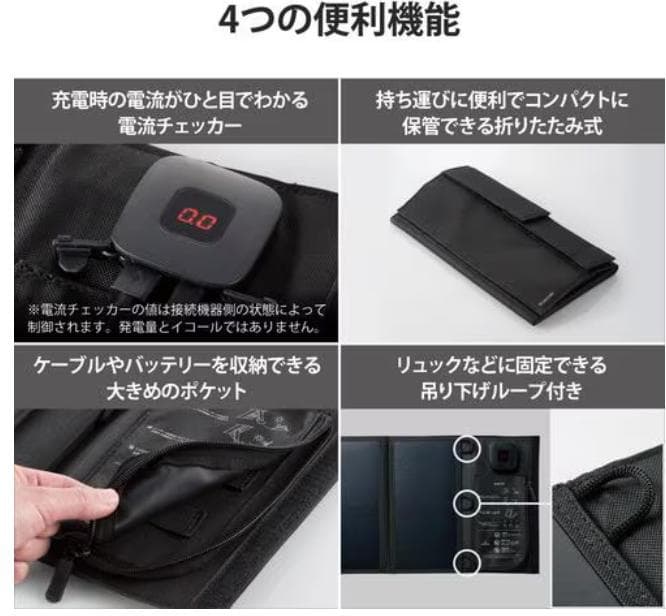 新品未使用 ソーラーパネル充電器 3A USB-A TypeC 地震対策