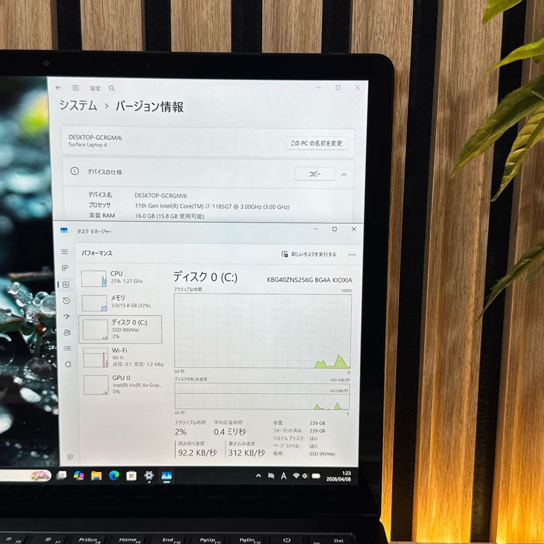 美品‼️Surface Laptop4☘最高峰i7☘メモリ16GB☘ノートパソコン