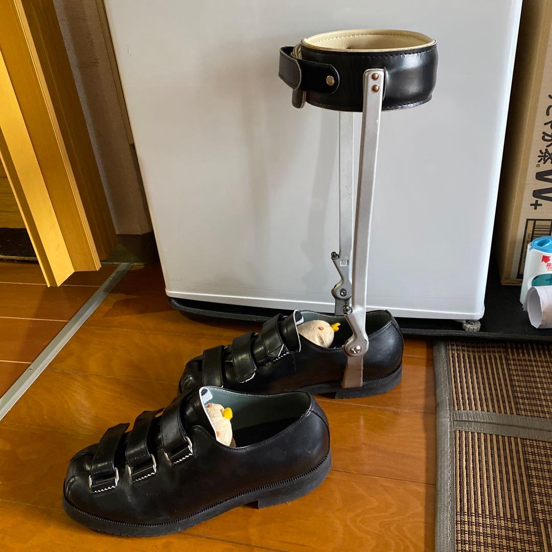 右義足革靴リハビリシューズ