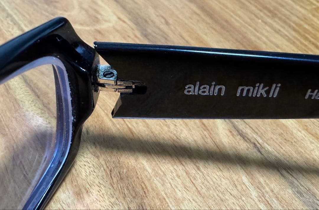 レア alain mikli AL0822 ブラック 黒縁 メガネ フレーム