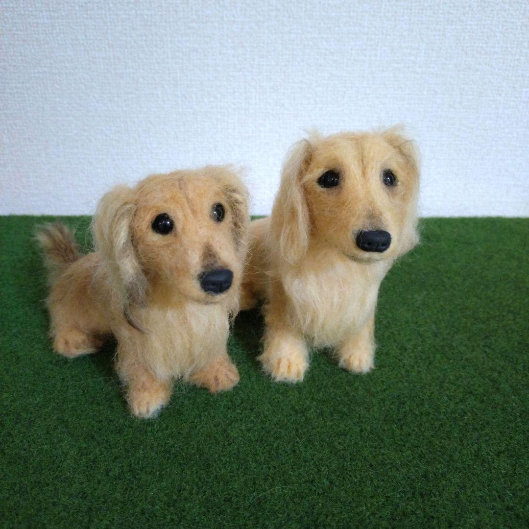 non　羊毛フェルト　犬　ミニチュアダックスフンド　ハンドメイド
