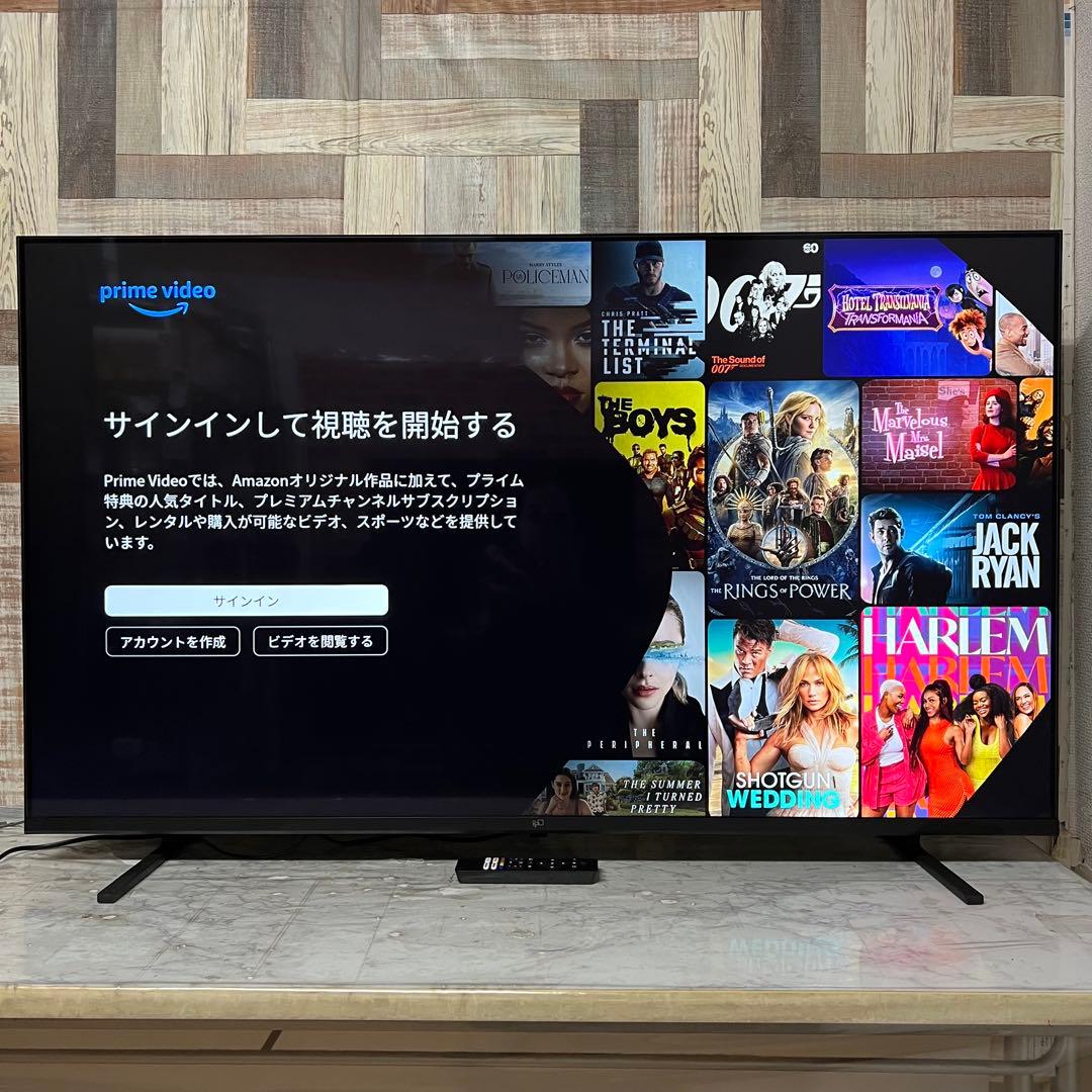 即日受渡❣️全国送料込半年前購入FPD55型4KGoogleTV ネット動画多数