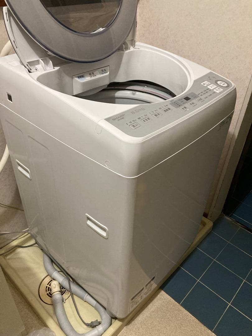 SHARP シャープ 全自動洗濯機 ES-GV8D-S 2019年製　容量8kg