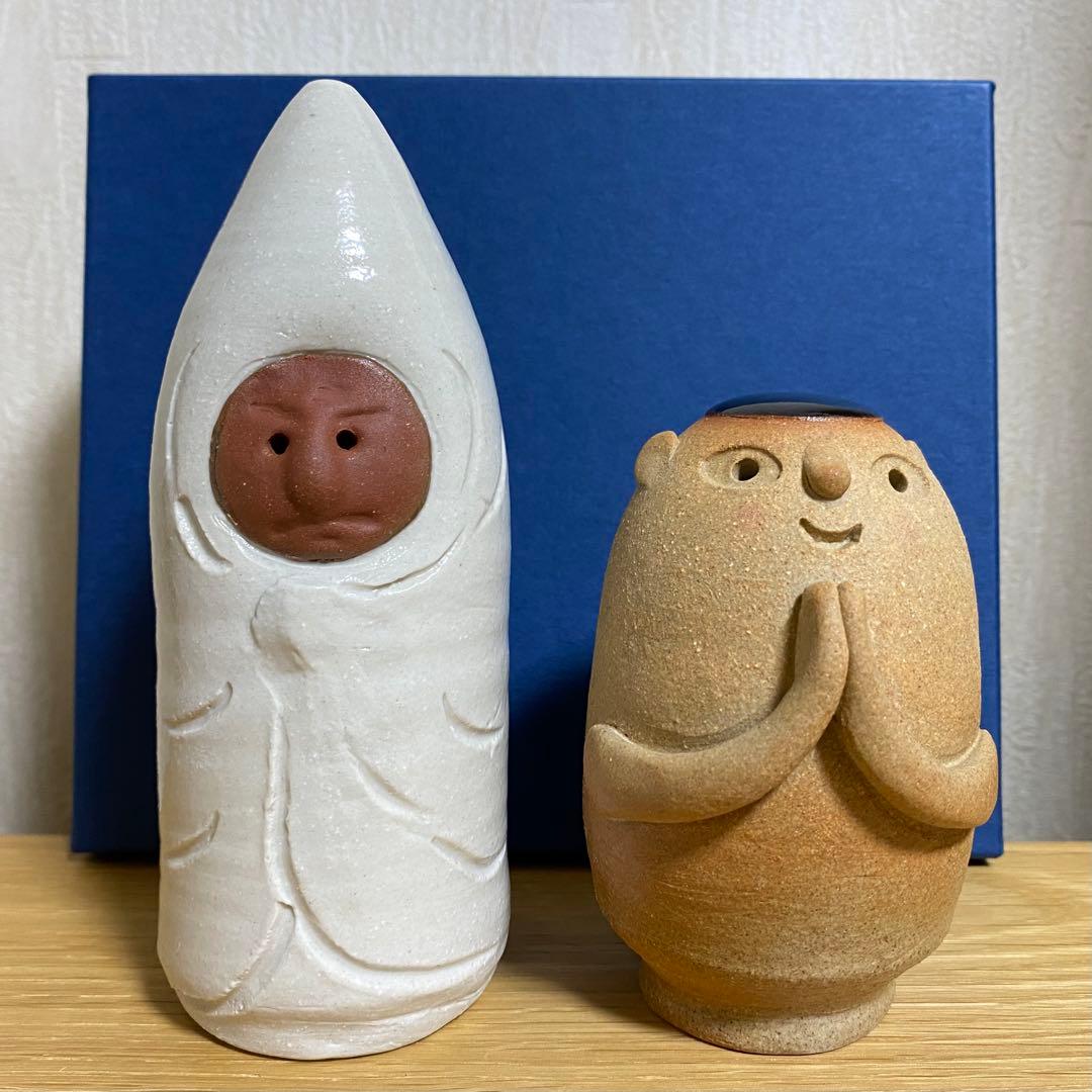 美夜之窯　やきもの　和風飾り　箱入り新品未使用品　置物　人形　陶芸品　日本土産