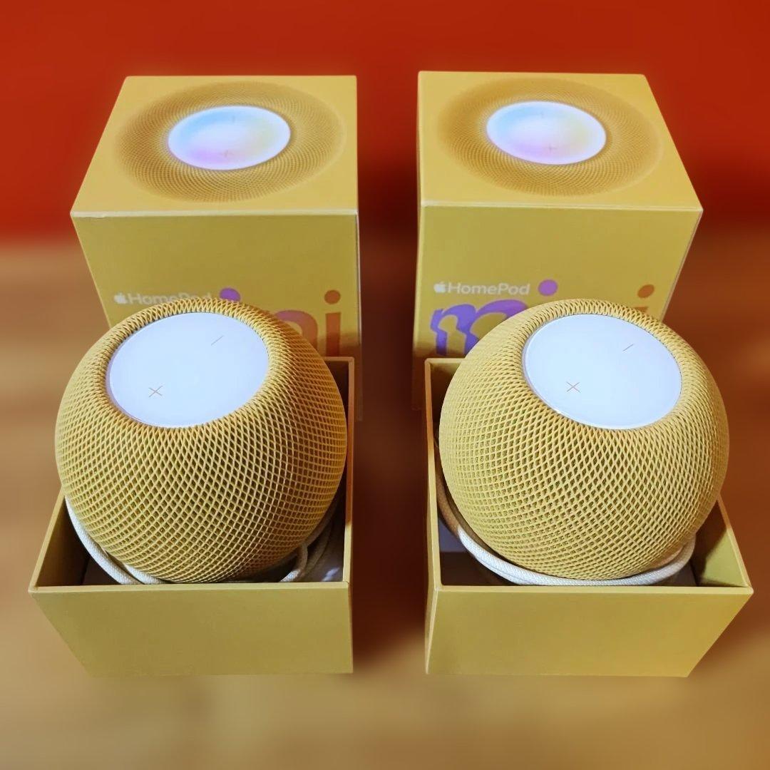 Apple Pod mini Yellow イエロー２台セットほぼ未使用