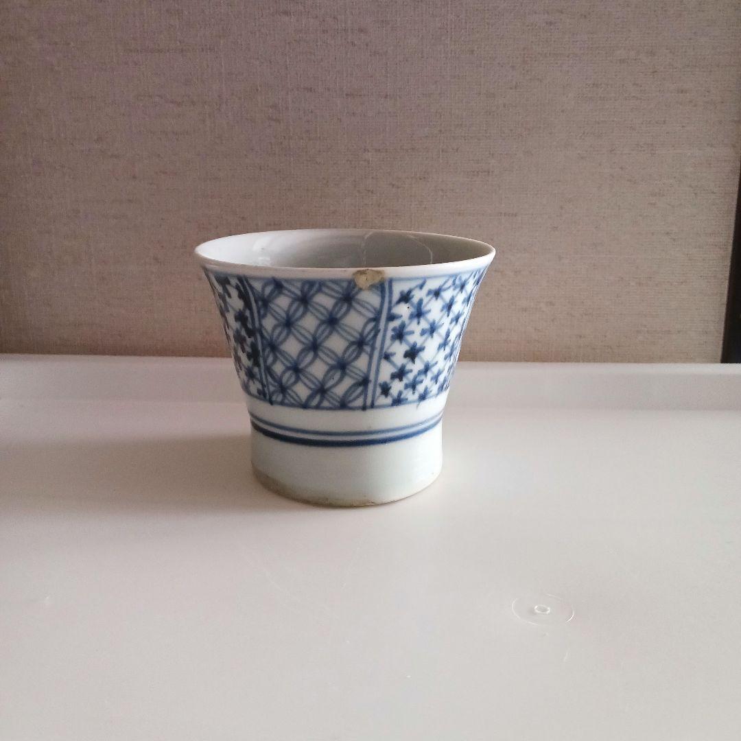 古伊万里　七宝つなぎ紋様
