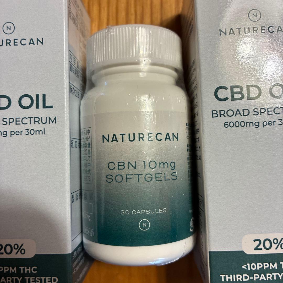 NATURECAN CBDオイル 6000mg CBNソフトジェル30粒
