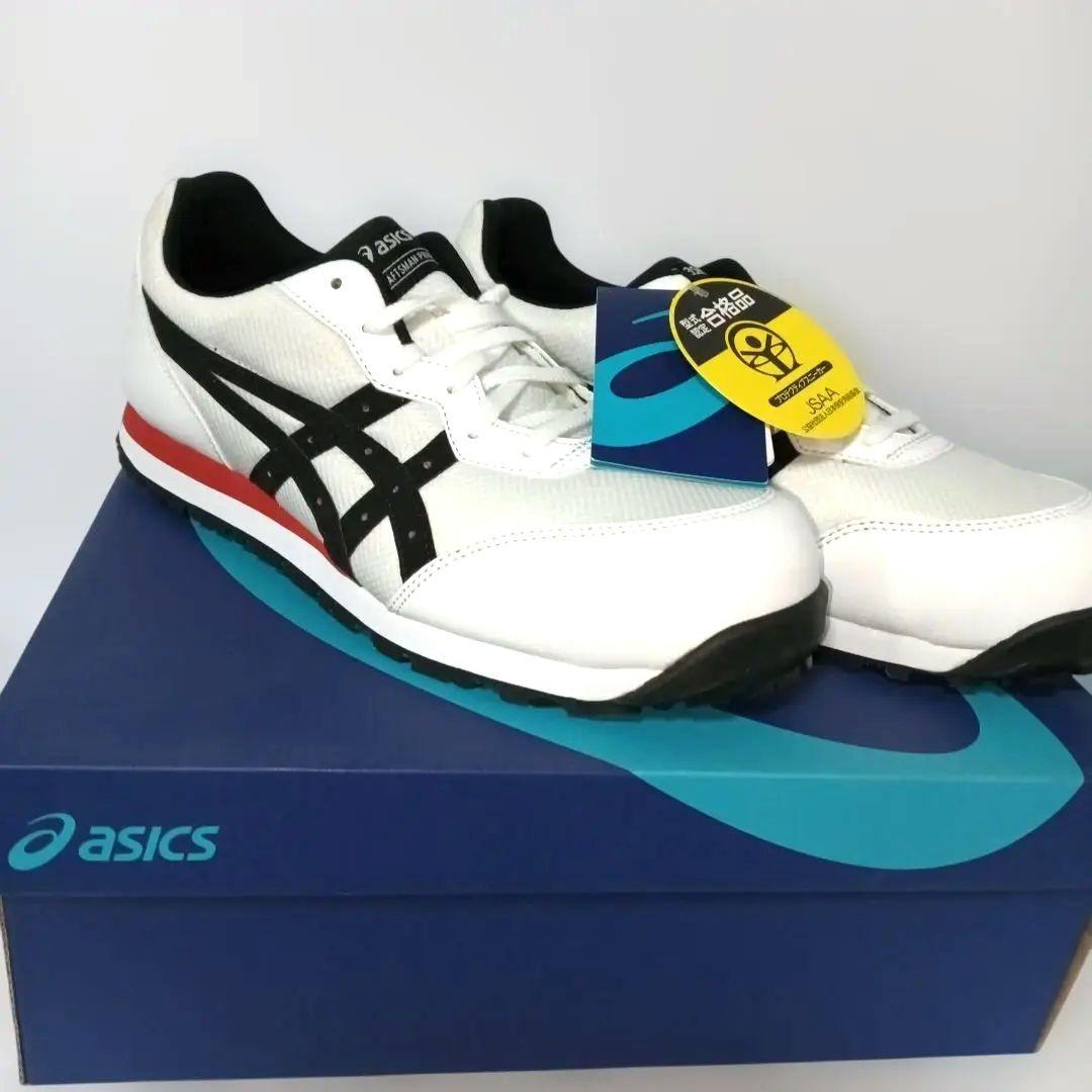 新品未使用asics 安全靴 ホワイト/ブラック/レッド26.0cm