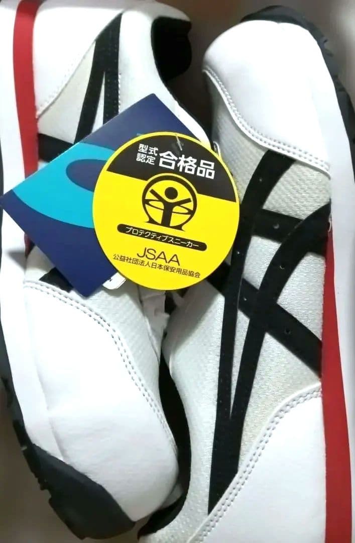 新品未使用asics 安全靴 ホワイト/ブラック/レッド26.0cm