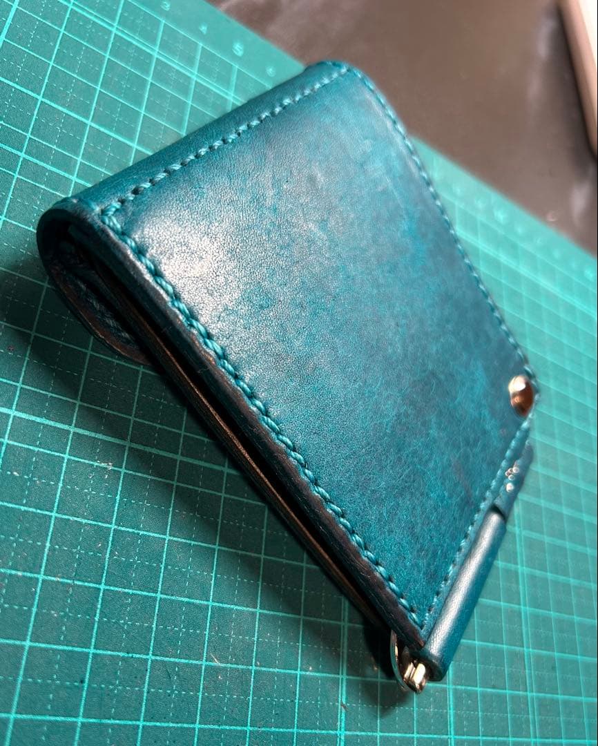 ターコイズ レザー ミニ財布