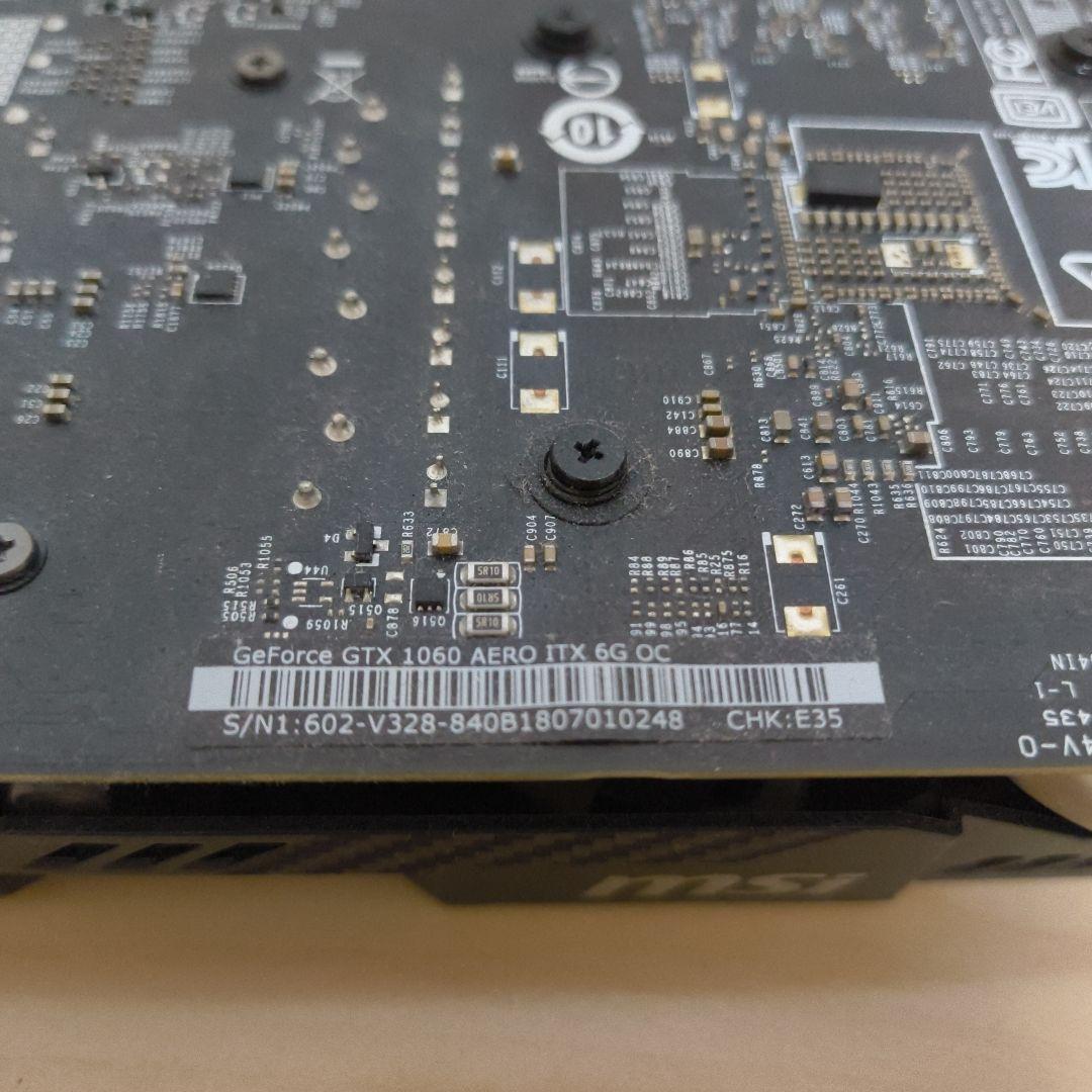 グラフィックボード・グラボ・ビデオカード msi geforce gtx 1060 aero itx 6gb oc